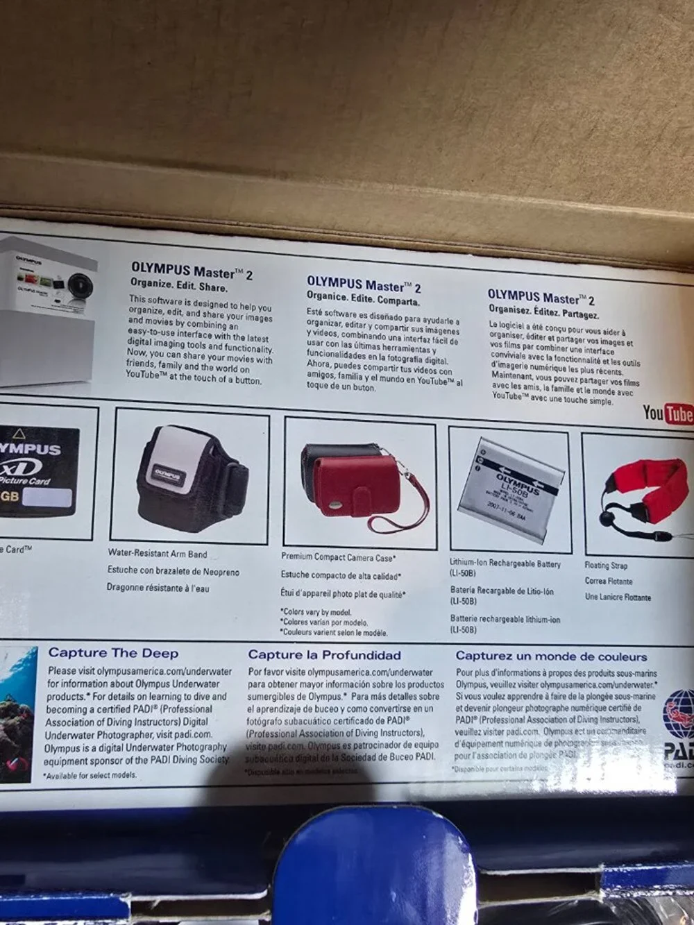 Olympus Stylus Tough 6000 Box Manuals Cable Kit Only NO CAMERA Replacement Packa